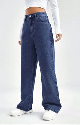 Bellbum Wide Leg Jeans Dark Blue Denim-24
