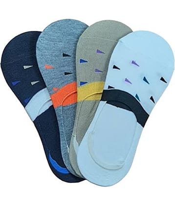 PENYAN - Cotton Men's Printed Multicolor No Show Socks ( Pack of 4 )