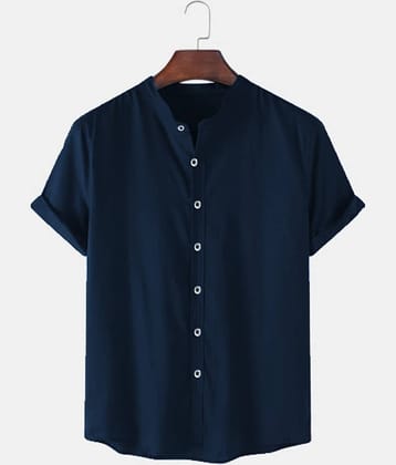 Try This Cotton Blend Regular Fit Solids Half Sleeves Men's Casual Shirt - Green ( Pack of 1 )