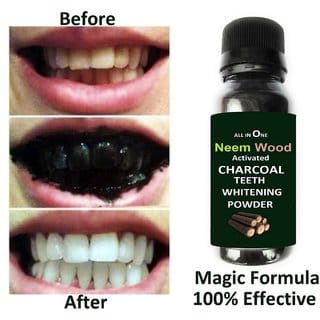 Activated Neem Charcoal Teeth Whitening Powder