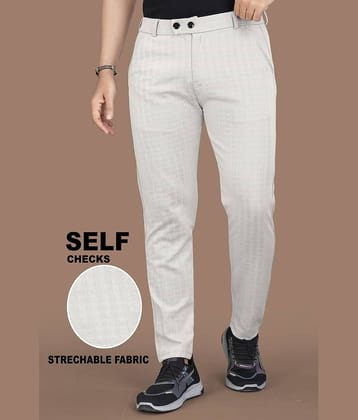 INDICLUB Regular Flat Men's Trouser - Cream ( Pack of 1 )