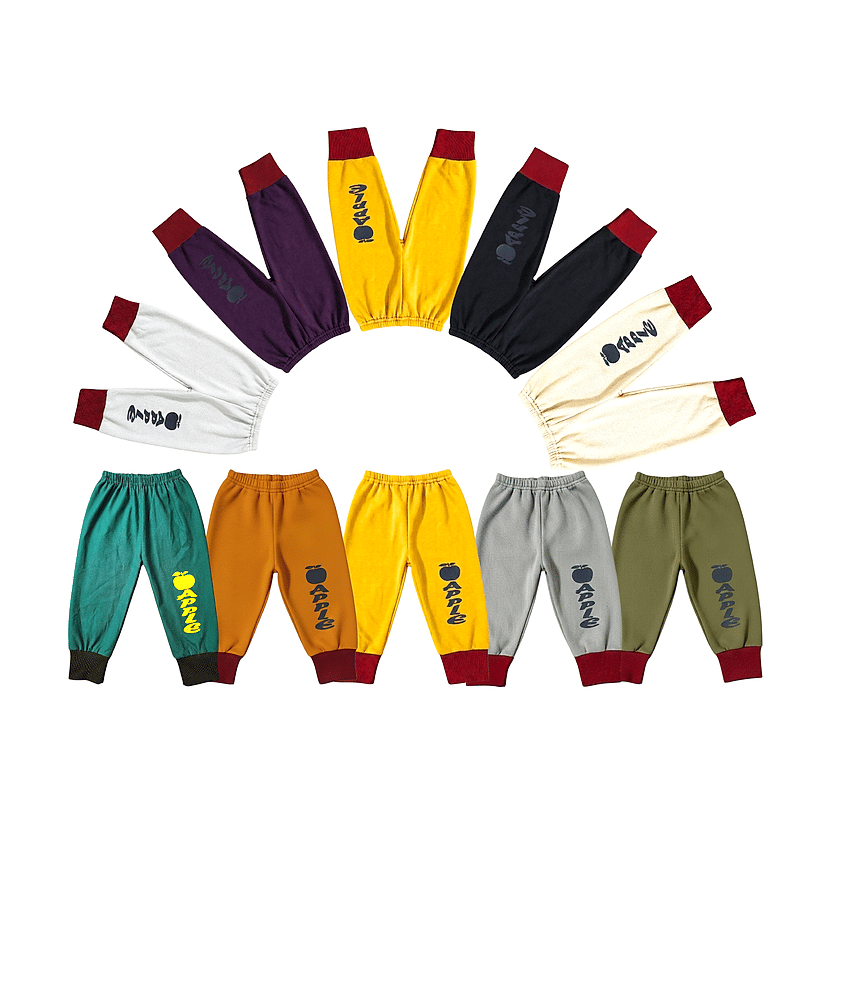 MATRIX ENTERPRISES Pack of 10 Baby Boys Cotton Blend Trackpant ( Multicolor )