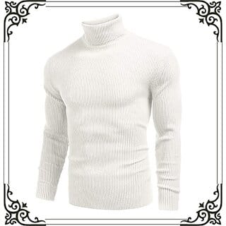 Fashlook Solid White Full Sleeve Sweaters For Mens