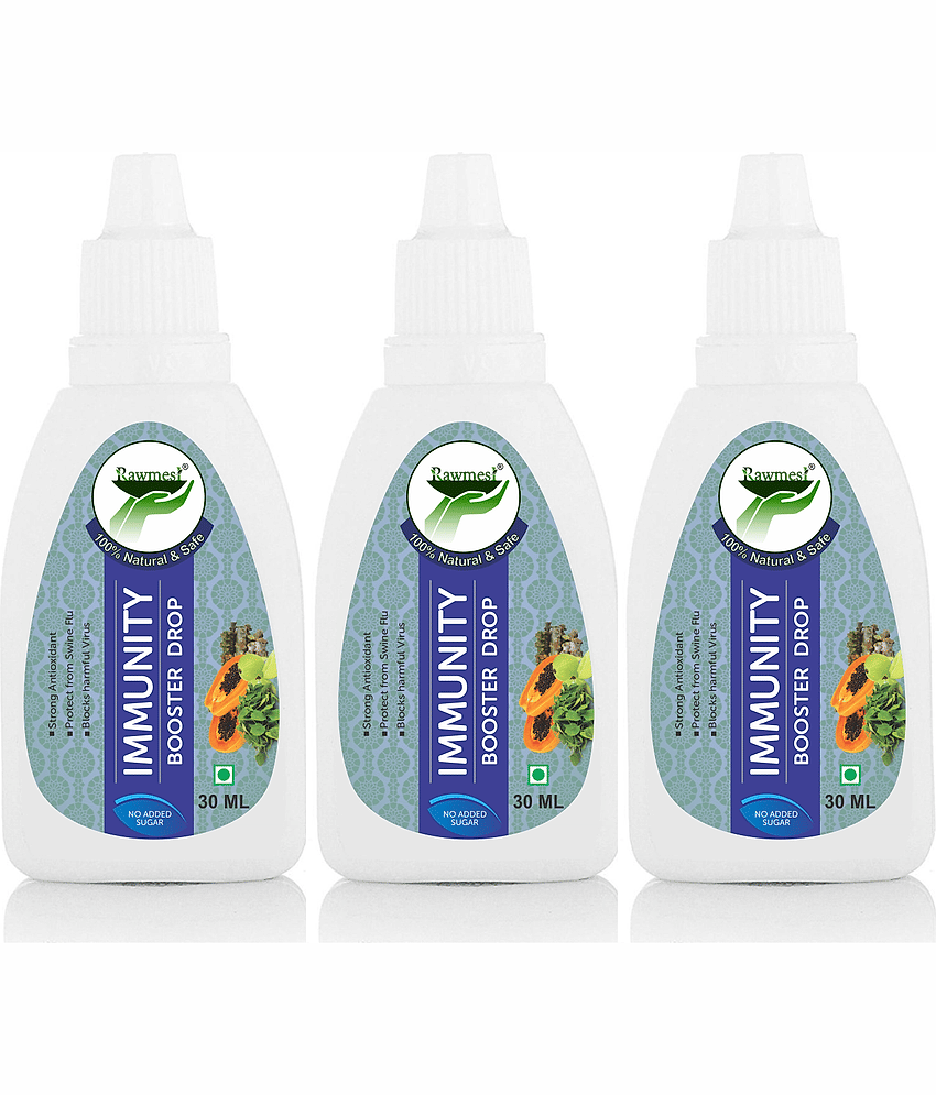 rawmest 100% Pure Organic Immunity Drop 90 ml Natural Multivitamins Syrup Pack of 3