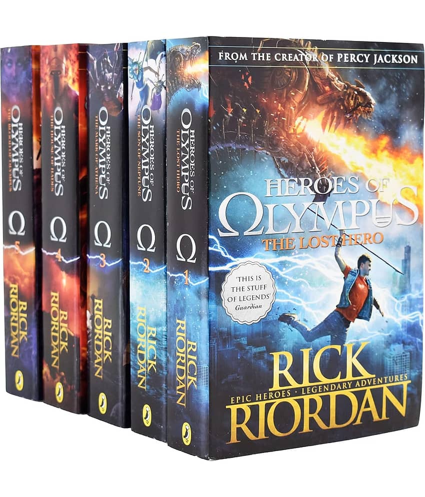 Heroes of Olympus Complete Collection 5 Books Set -The Lost Hero/The Son of Neptune/The Mark of Athena/The Blood of Olympus by Rick Riordan