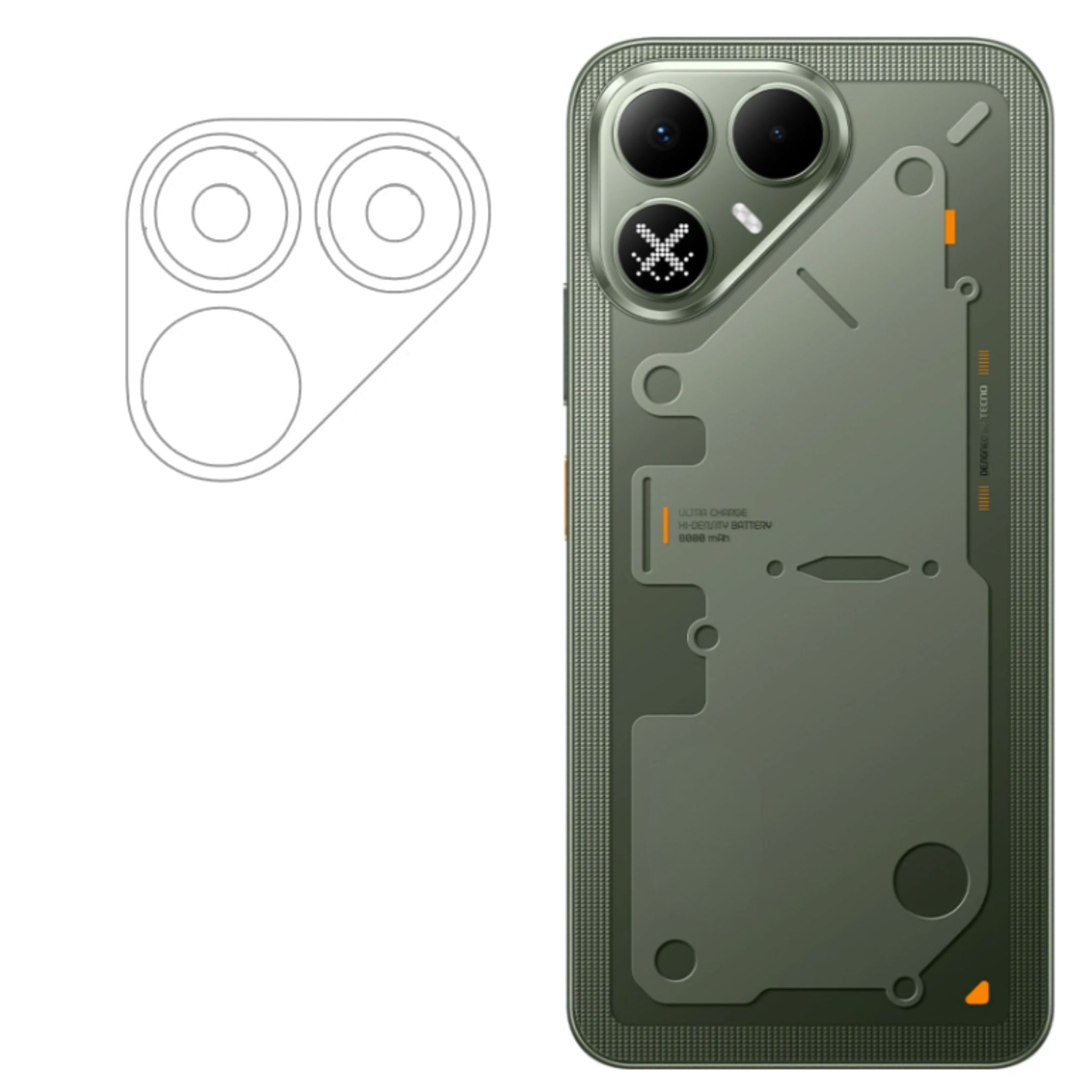 ISAAK Back Camera Lens Protector compatible for Tecno Pova 8 5G (Pack of 1)