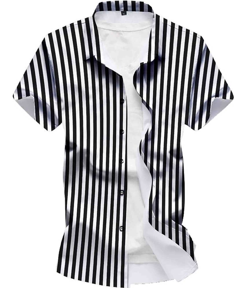 Eviqe Poly Cotton Slim Fit Solids Half Sleeves Men's Casual Shirt - Black ( Pack of 1 )