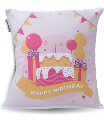 Ros - Pink Polyester Gifting Quotes Cushion