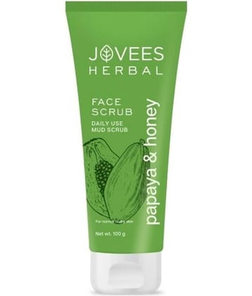 Jovees Herbal Papaya & Honey Face Scrub Remove Dead Skin, Normal to Dry Skin, 100gm (Pack of 1)