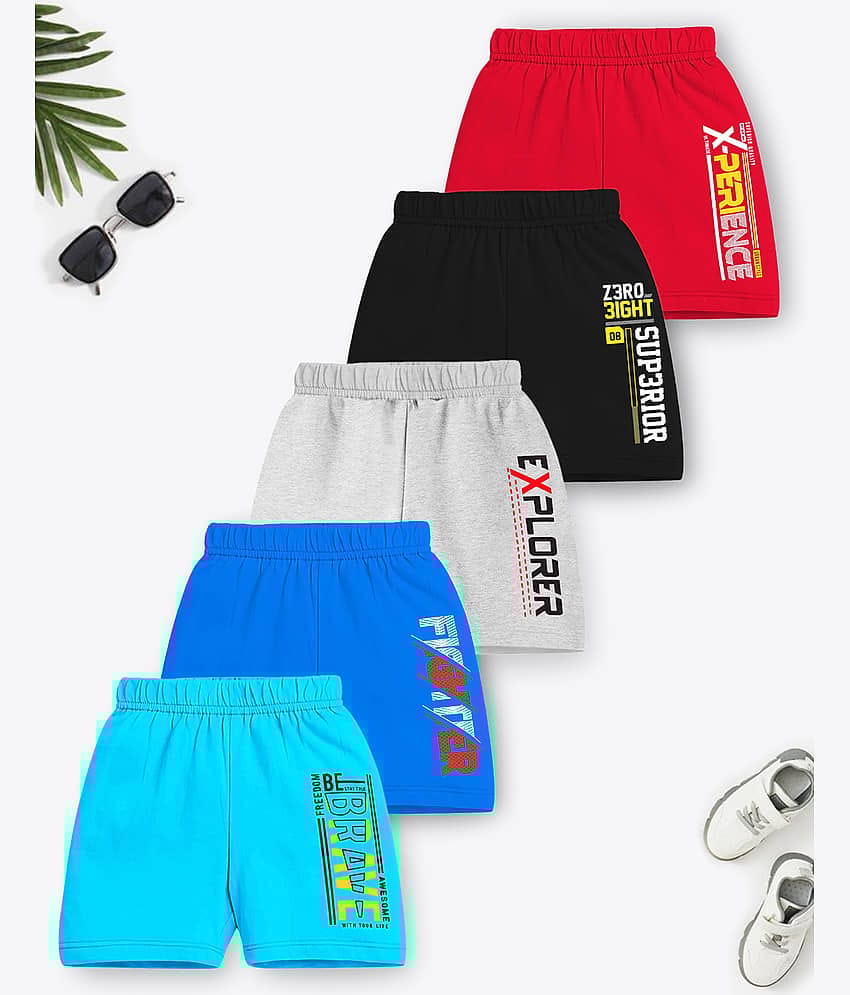 Trampoline Pack of 5 Cotton Shorts For Boys ( Multicolor 2 )