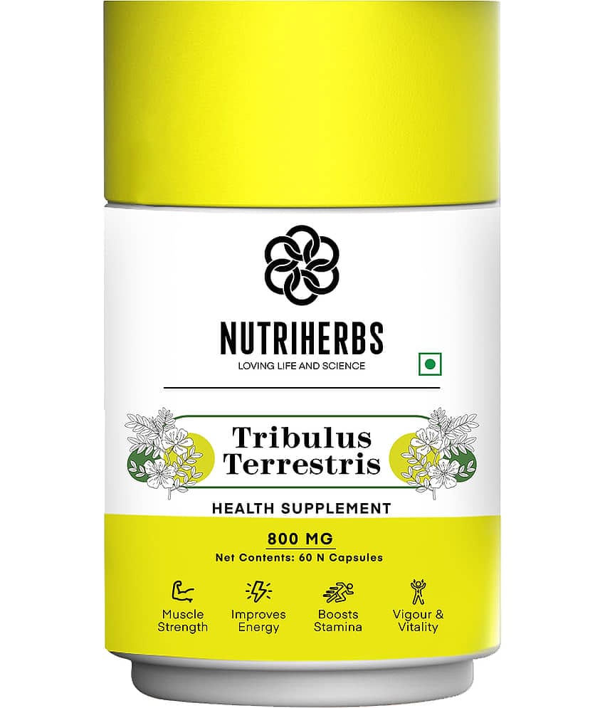 Nutriherbs Tribulus Terrestris 800mg - 60 Capsules | For Enhanced Performance, Muscle Mass & Energy