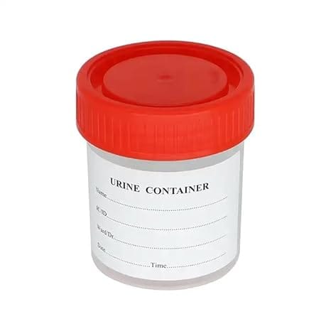 Urine Sample Container 50ml Non-Sterile individual pack 100 PIC