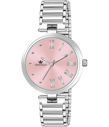 Crestello Silver Metal Analog Womens Watch