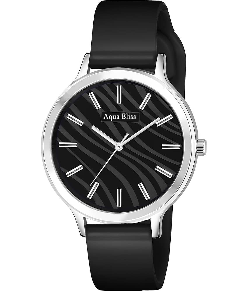 AQUA BLISS - Black Silicon Analog Womens Watch