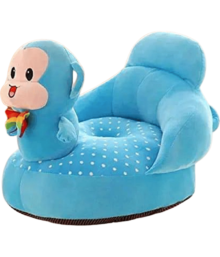 N B Home Kids Sofa Seat Velvet Cloth Stuff Filled with Softb Fiber for 0-2 Year Baby Seat Chair…