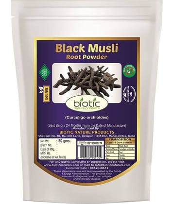 Biotic Kali Musli Powder(Curculigo Orchioide) Black Musli Powder 50 gm