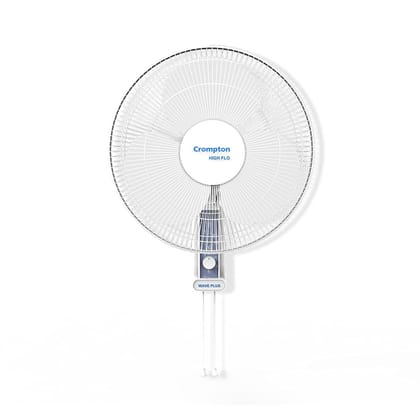 Crompton Wave Plus 400 mm wall Fan, Adjustable Height, Smooth Oscillation, Superior Air Delivery, 2 Year Warranty - White