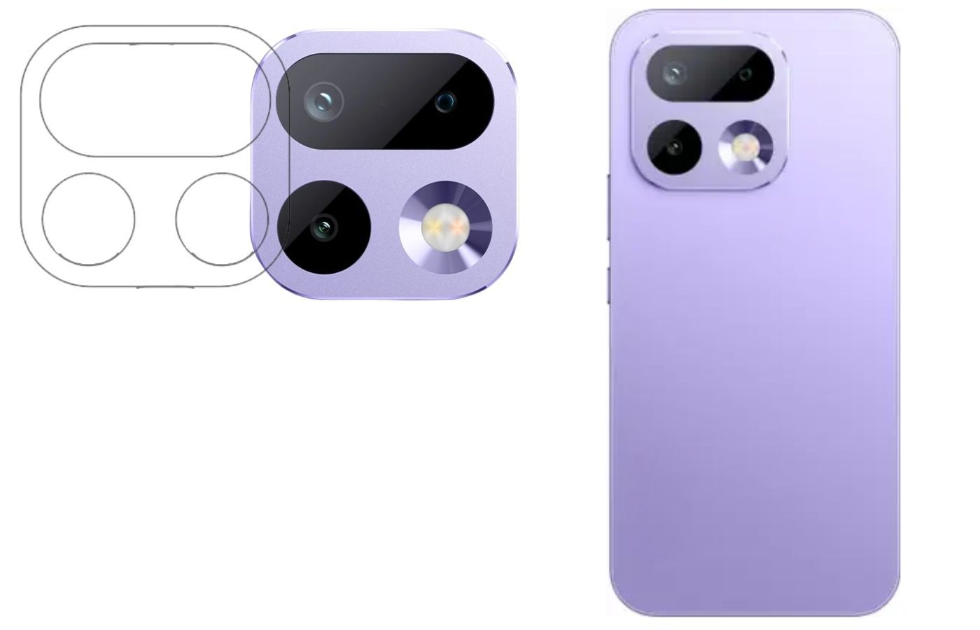ISAAK Back Camera Lens Protector compatible for Realme 16 Pro 5G (Pack of 1)
