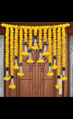 AHH marigold backdrop toran