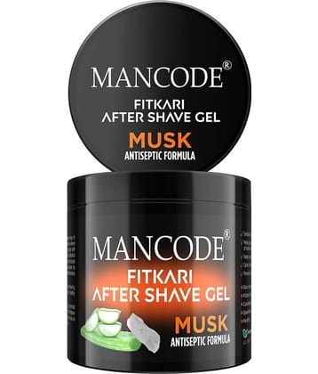 Mancode Fitkari After Shave Gel Musk for Men , Post Shave Gel ,Alcohol Free After Shave , 100 gm (Pack of 1)