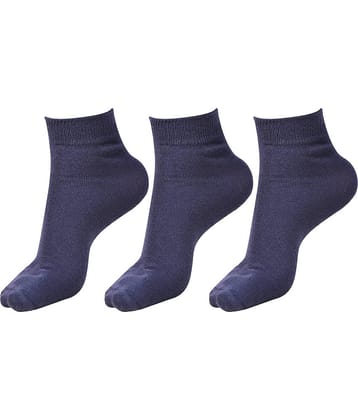 Dollar - Navy Cotton Boy's Ankle Length Socks ( Pack of 3 )