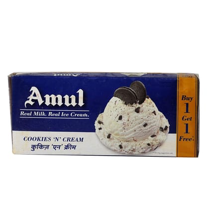 Amul Real Milk Real Ice Cream COOKIES 'N' CREAM 750mL/405g