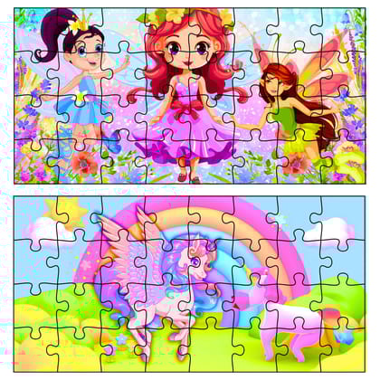 Unicorn & Fairy Jigsaw Puzzle for Kids | Fantasy Puzzle Game for Girls | Educational Learning Toy for Brain Development, Focus & Creativity