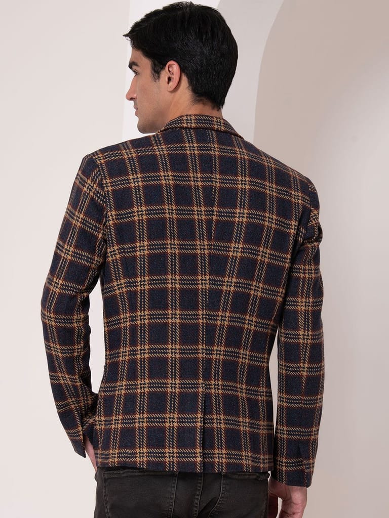 Heritage Navy Plaid Blazer
