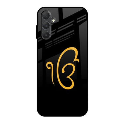 Luxury Fashion Initial Glass Case for Samsung Galaxy M14 5G