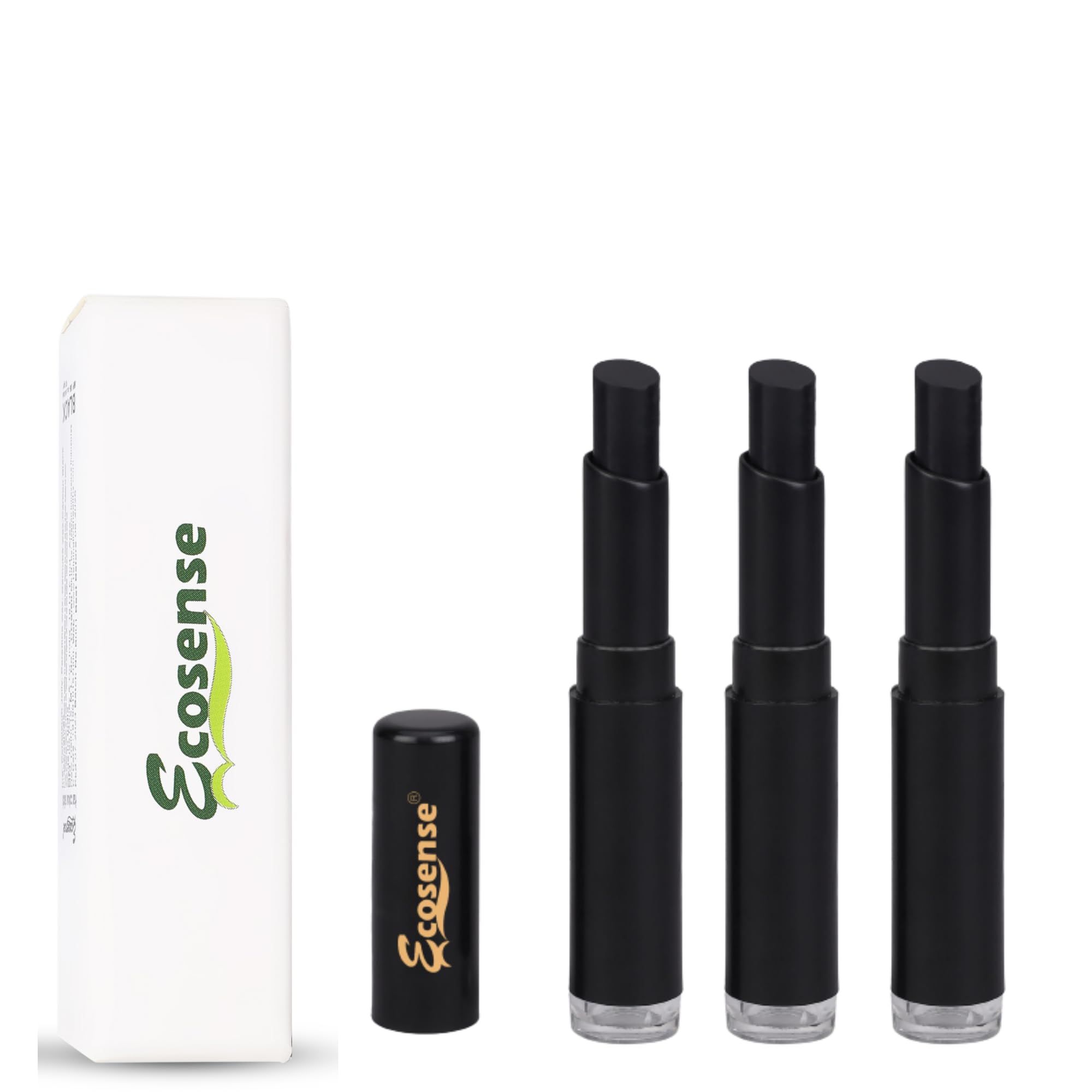 Ecosense Temporary Hair Roots and Side Locks Touch-up 3g Black Stick: Instant Hair Perfection/Hair Shadow Quick Cover Thinning Hair in Seconds, For Men & Women, Instantly Conceals Hairs (Pack of 3) Ecosense Temporary Hair Roots and Side Locks Touch-up 3g