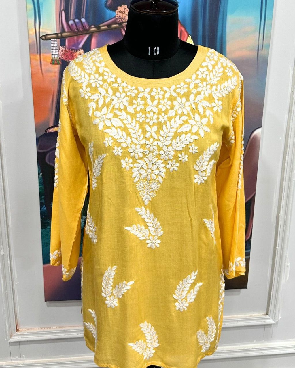 Yellow short kurti