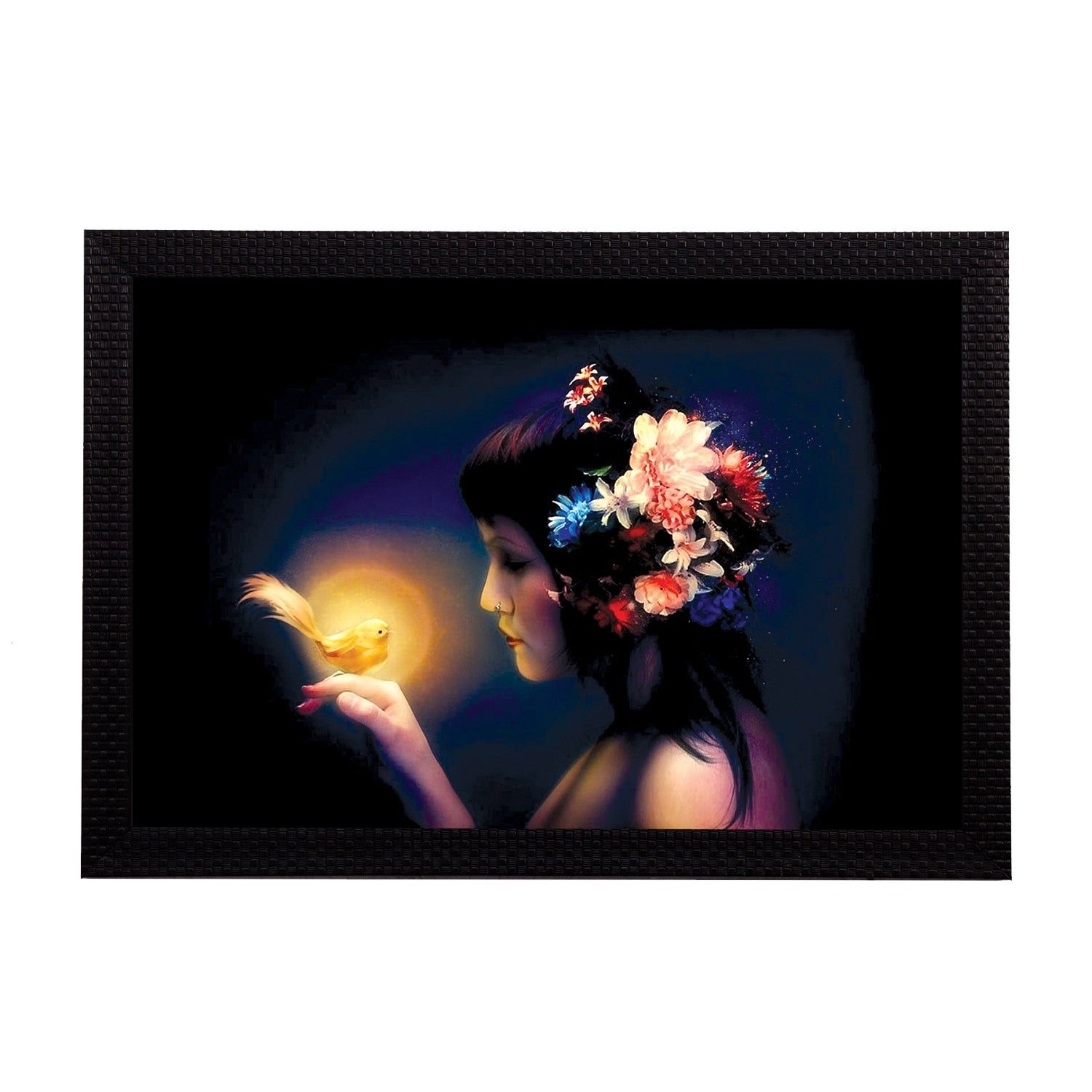 Neon Lady Satin Matt Texture UV Art Painting