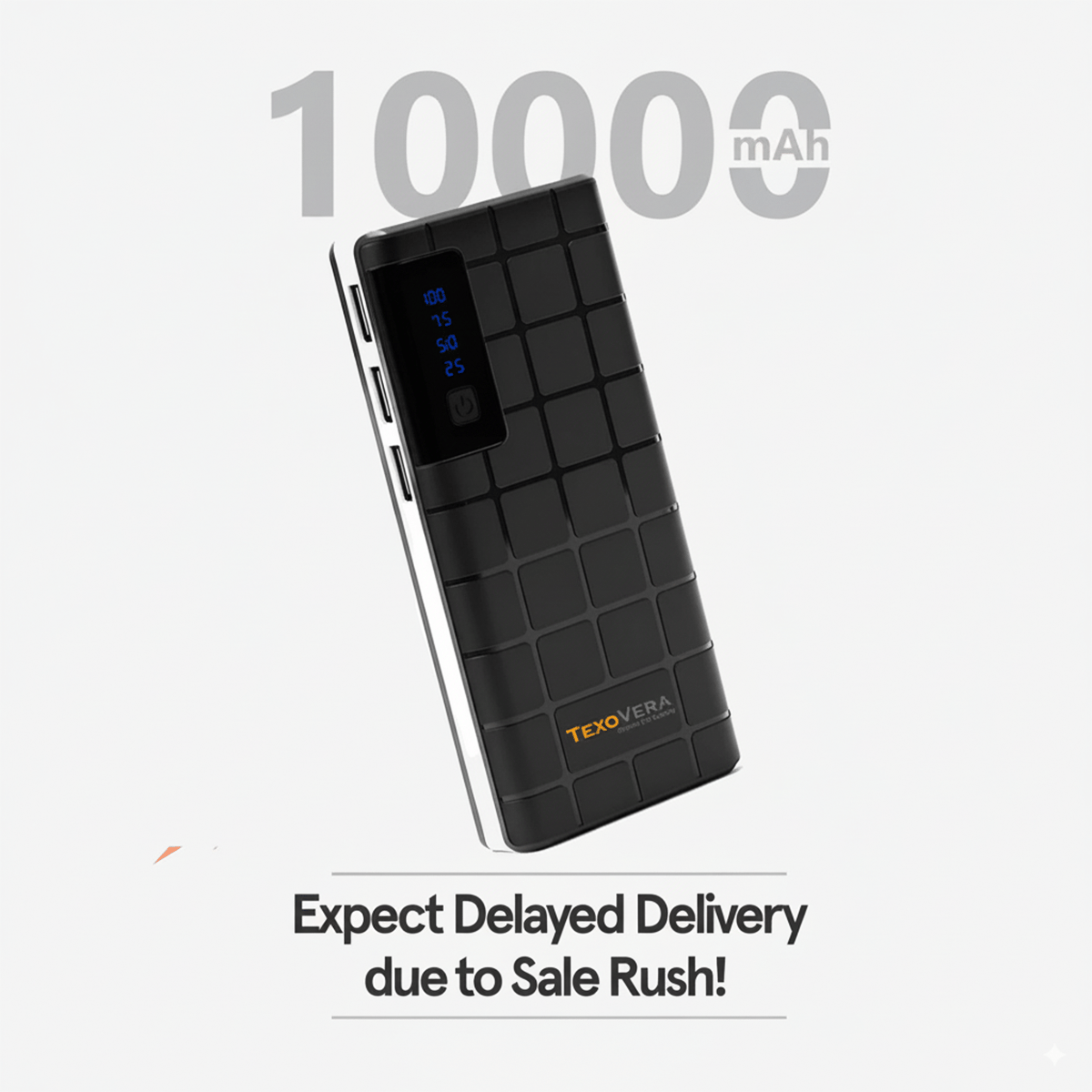 10000 mAh 15W Power Bank With LED Battery Display (6 Month Warranty)