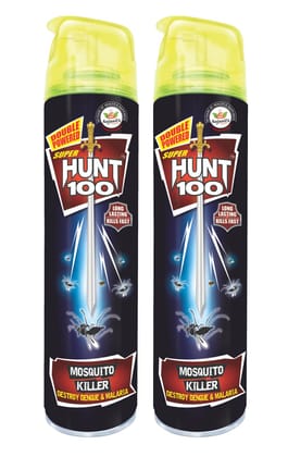 Hunt 100 Kala Double Powered Mosquito and Fly Killer Spray Pack of 2