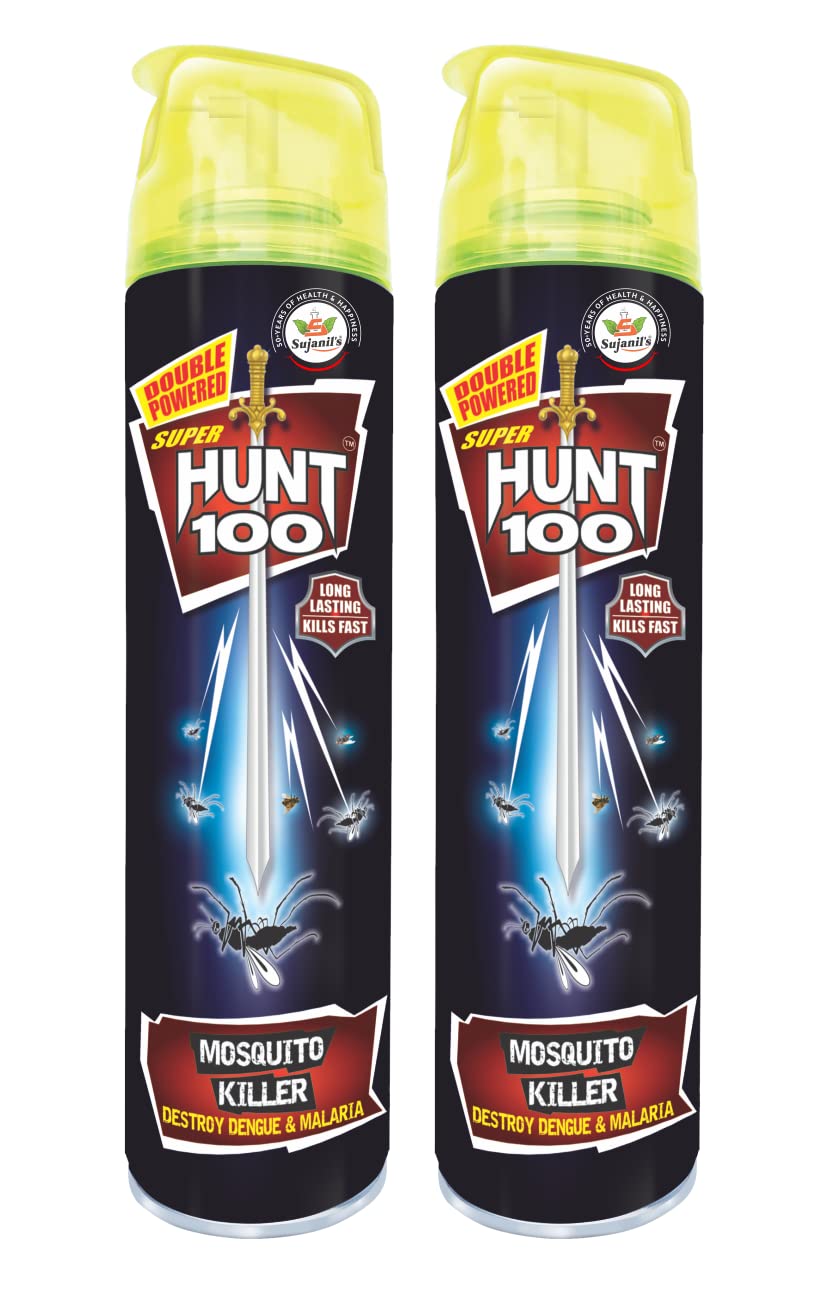 Hunt 100 Kala Double Powered Mosquito and Fly Killer Spray Pack of 2