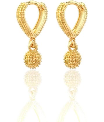 Jewar Mandi - Golden Hoops Earrings ( Pack of 1 )