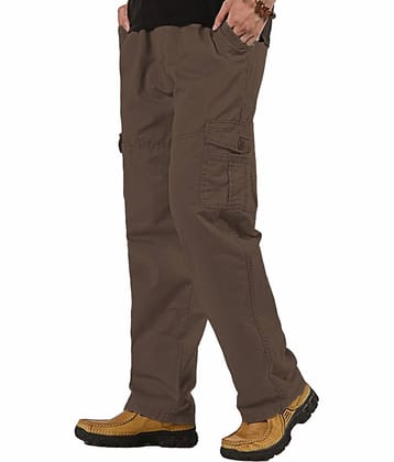 Reoutlook Regular Flat Men's Cargos - Gold ( Pack of 1 )