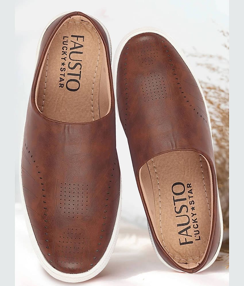 Fausto - Tan Men's Slip-on Shoes