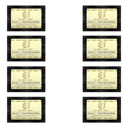 Khadi Natural Neem Charcoal Soap Combo Pack Of 8 – 125gm Each