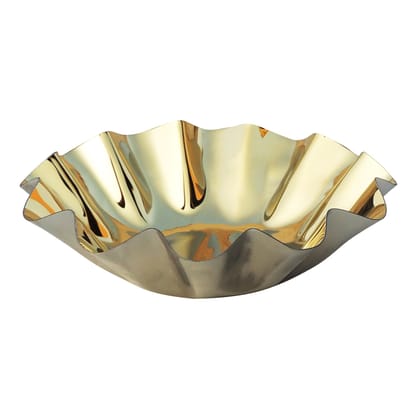 Decorative Round Stainless Steel Tray Festive Gift Tray (SMAS107 E)