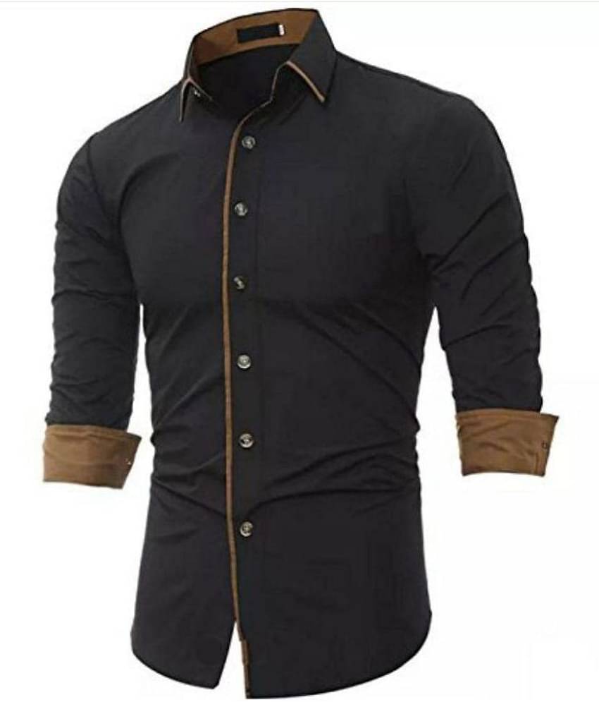 SUR-T 100 Percent Cotton Black Solids Shirt