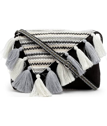 Anekaant - Black Cotton Sling Bag