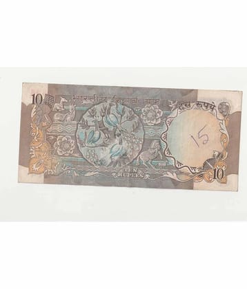 Extreme Rare 10 Rupee 3 Peacock Super rare very beautiful note Signed By R N Malhotra