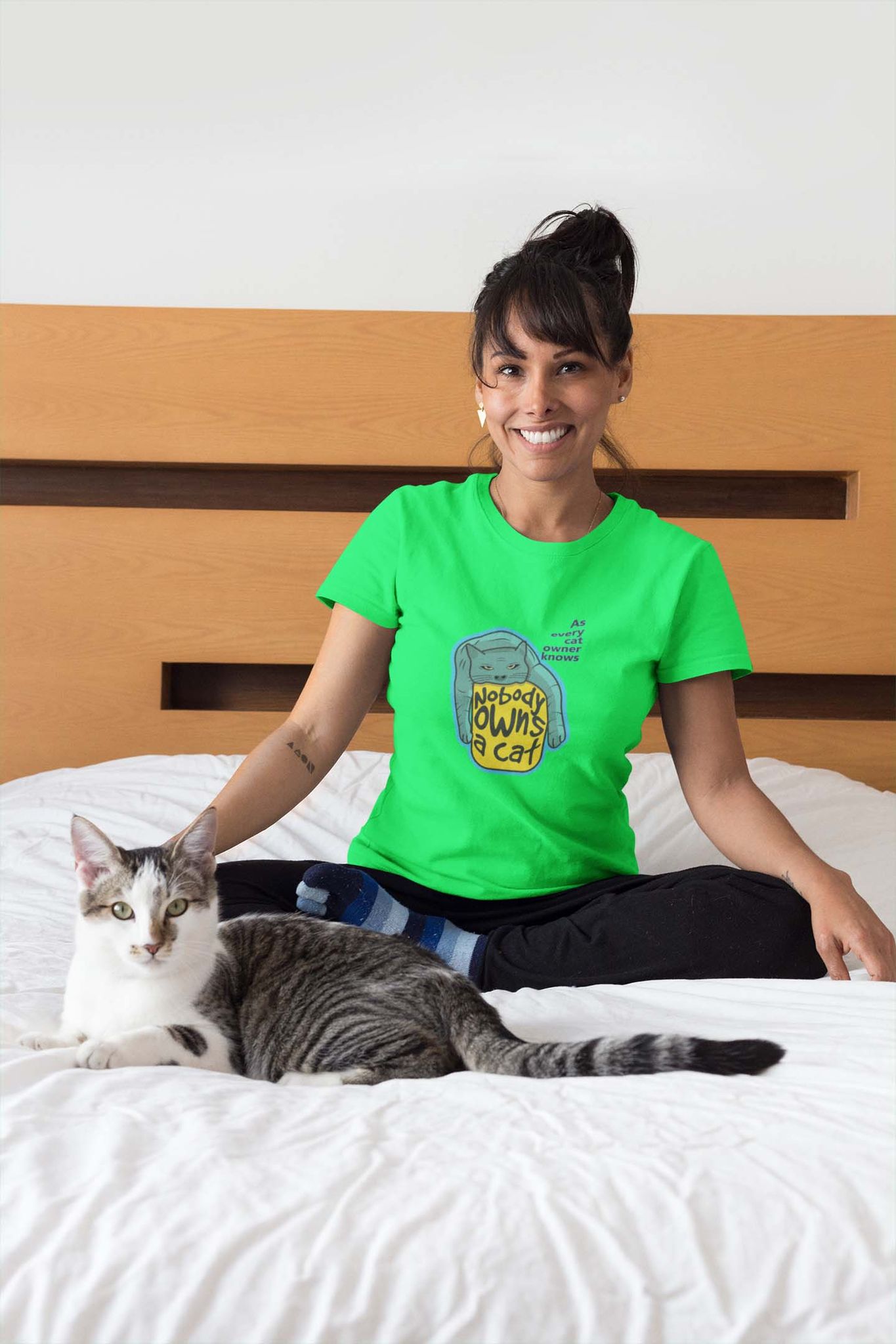 Round Neck T-Shirt (Women) - Cat-titude (10 colours)