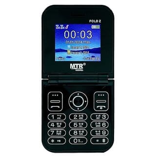 MTR FOLD (Dual Sim, 2.4 Inches Display, 2000mAh Battery, Black)