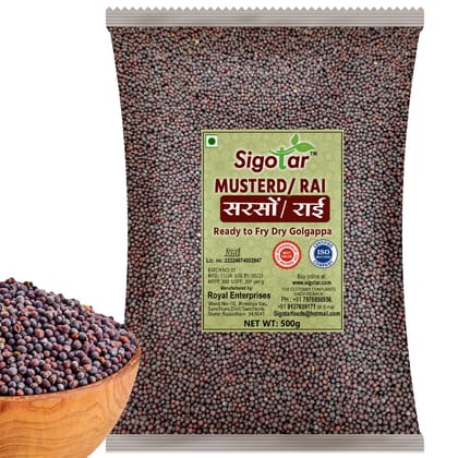 Sigotar Rai/Mustard Seeds BIG | Pure | Sarson | Rich Flavour 500g Sigotar Rai/Mustard Seeds BIG | Pure | Sarson | Rich Flavour 500g