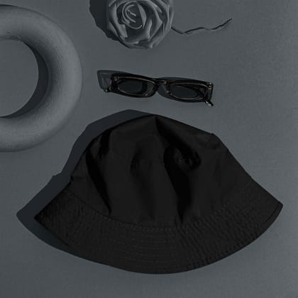 Unisex Black Classy Bucket Hat-100% Cotton / Classic