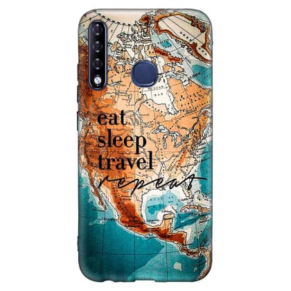 Eat Sleep Travel SMART 3 PLUS Premium Embossed Mobile cover