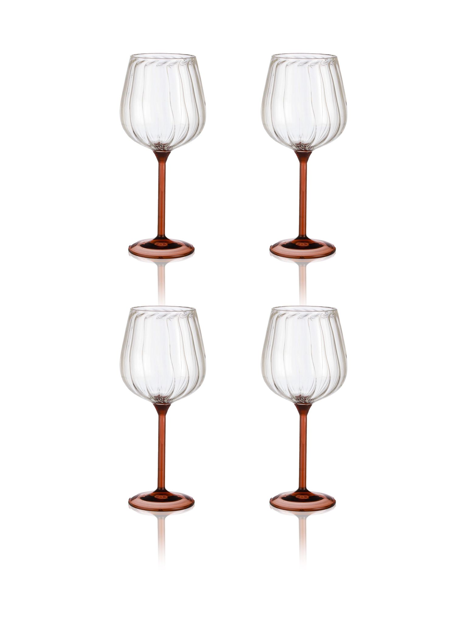 TAWNY TOAST RED WINE GLASS-Pack Of 4