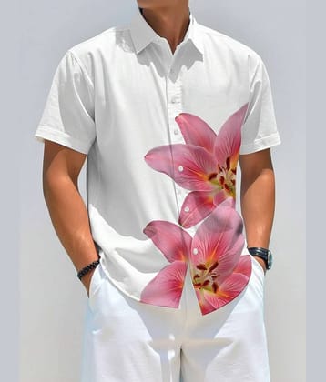 HARPITA Cotton Blend Regular Fit Printed Half Sleeves Men's Casual Shirt - Beige ( Pack of 1 )